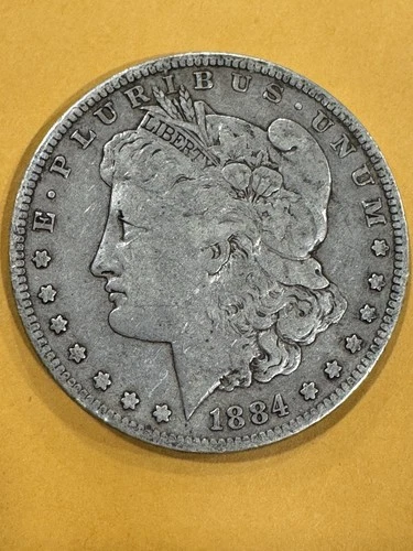1884-S Morgan Silver Dollar *Key Date* RARE* VF Free Shipping  🔥