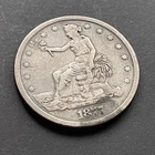 1877-S US Trade Dollar  - San Francisco - 90% Silver Early US Coin