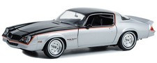 GREENLIGHT,1979 CHEVROLET Camaro rally sport Silver and black, 1/18, GREEN13665