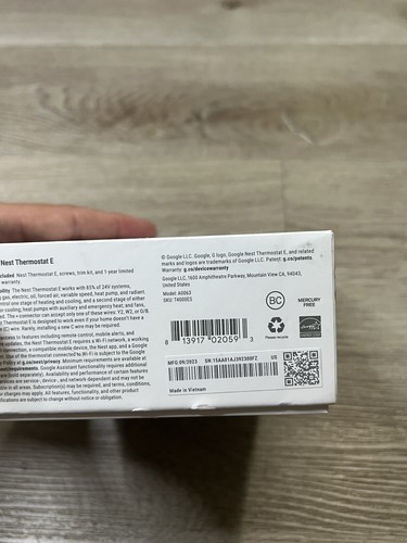 Nest Thermostat E Built In WiFi Heating and Cooling Smart Thermostat - White - 第 2/7 張圖片