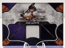 2025 Topps Tier One Jose Altuve /149 Patch Relic T1R-JA  Astros Game Used Patch