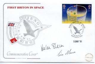 1991 SPACE GREAT BRITAIN COTSWOLD COVER SIGNED HELEN SHARMAN TIM MACE VGC