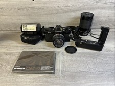 Olympus OM-4 Vintage SLR Film Camera w/ OM-System 50mm F/1.8 Lens Untested