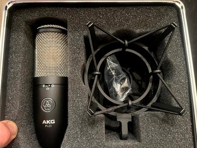 AKG P420 Large Diaphragm Condenser Studio Microphone w/ Shock Mount & Hard Case