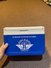 Coleman 5205 Cooler Blue /White 6 Can Lid Vintage Made in USA Dockers / Levi's