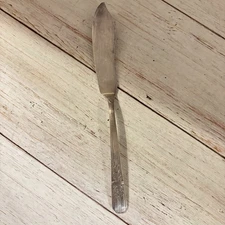 BUTTER SPREADER KNIFE ONEIDA WM A ROGERS A1 SILVER PLATE FLATWARE 1943