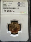 2024 G. Britain G£25 Britannia and Liberty MS69 2nd Coin Struck NGC 1/4 Gold