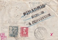 Doppel Zensur Brief Italien nach Deutschland 1940 Retour Selten !!