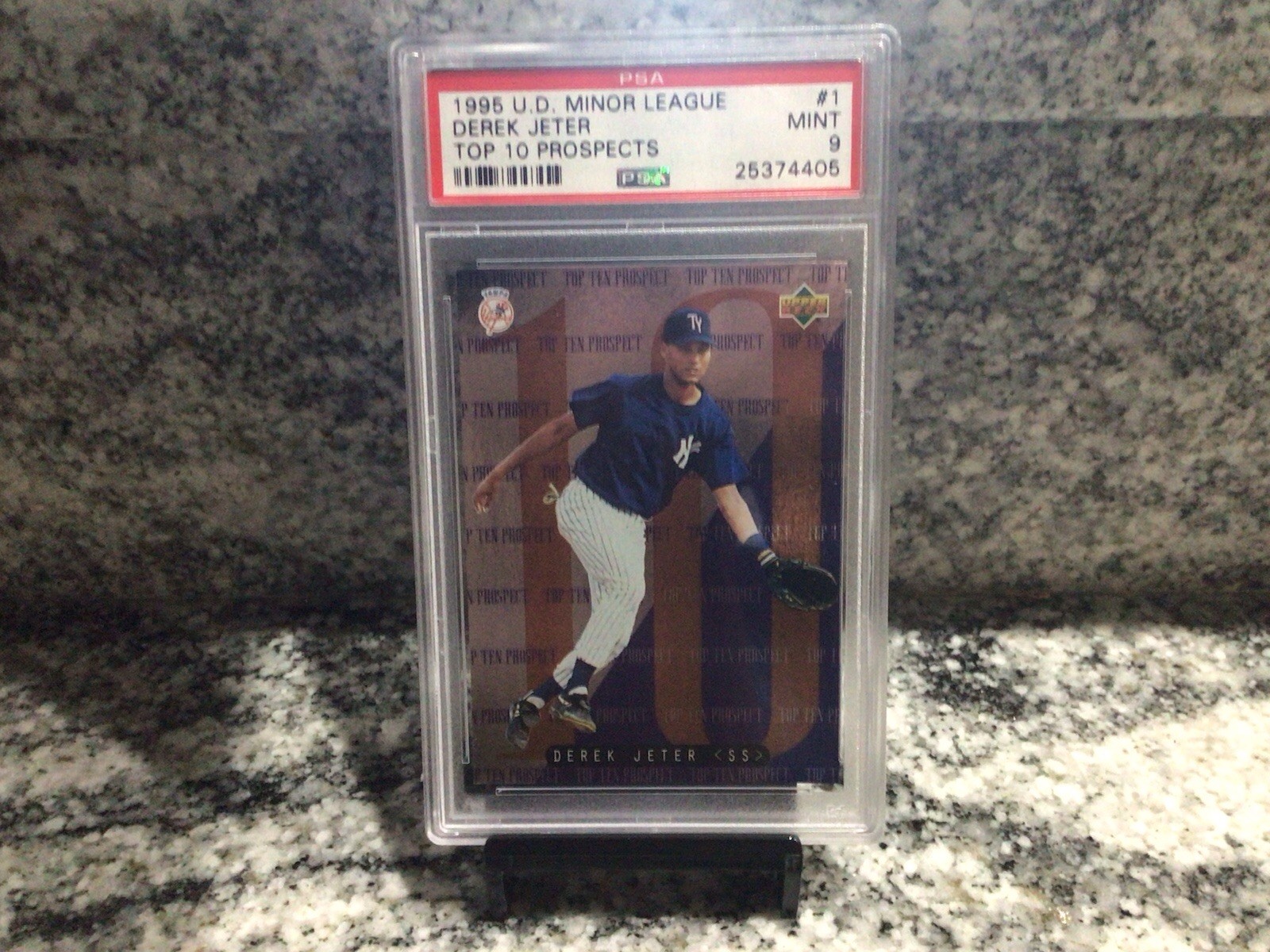 1995 U.D. Minor League Derek Jeter Top 10 Prospects #1 Rookie Card Rare PSA 9  view 5