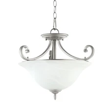 Quorum International 2854-18 Nickel Bryant 3-Light 17-1/2"W Pendant