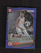 2025 Panini Prizm WNBA #131 Saniya Rivers Blue Prizms #/199