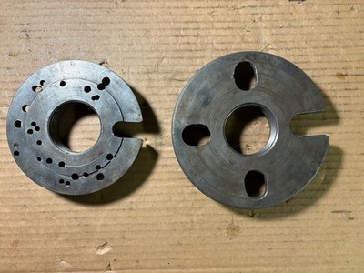 2 pcs South Bend Lathe 6-1/2'' and 5-1/2'' Lathe Dog Plate Face Plate 2-1/4 x 8TPI