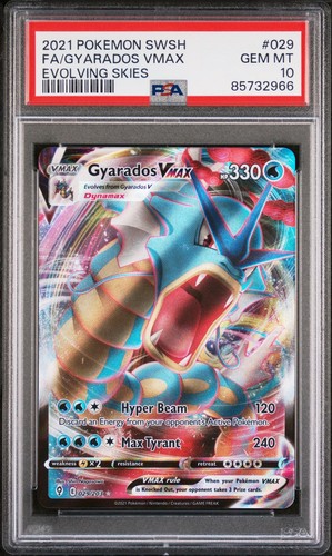 2021 Pokemon Sword & Shield Fa/Gyarados Vmax Evolving Skies PSA 10 #029
