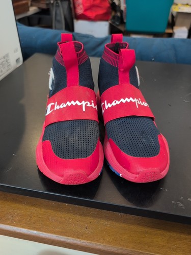 Champion Zapatos Juveniles "Rally Pro" Rojo/Azul De Colección Raras Tenis Talla 7Y - Imagen 2 de 6