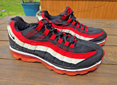 Rare Nike Air Max 95+ BB Black Sport Red 2012 Big Bubble 360 897252-061 Size 9