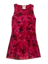 jean paul gaultier fuzzi mesh top Pink Rose Print Wrap Draped M/medium Floral