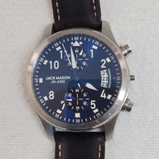 Rare JACK MASON Aviation JM-A302-021 Pilot Style Chronograph Watch, Vintage