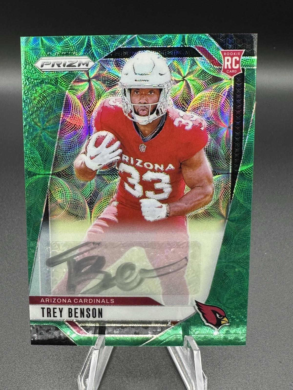 2024 Panini Prizm - Rookies Green Scope Prizm #392 Trey Benson /75 (RC)