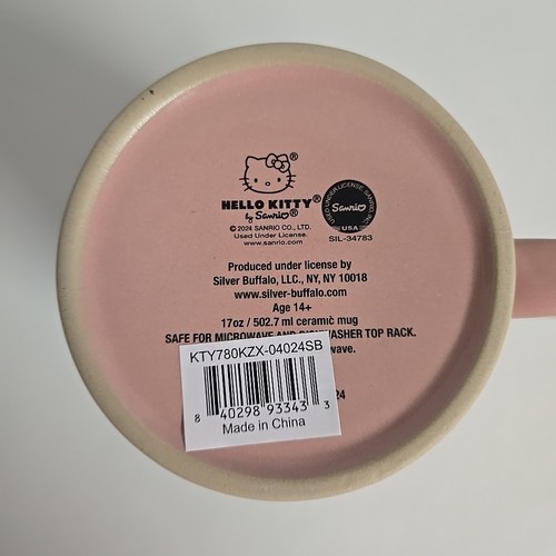 Hello Kitty Graduation, 17 oz. Pink Ceramic Coffee Mug - NEW - - Picture 3 of 6