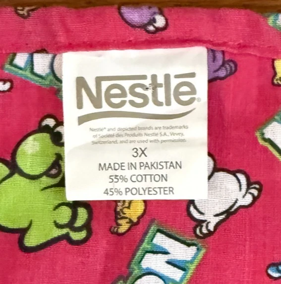 NEW! Nerds Candy Nestle Scrub Top Nurse Doctor Medical Adult 3XL - Image 2 of 4