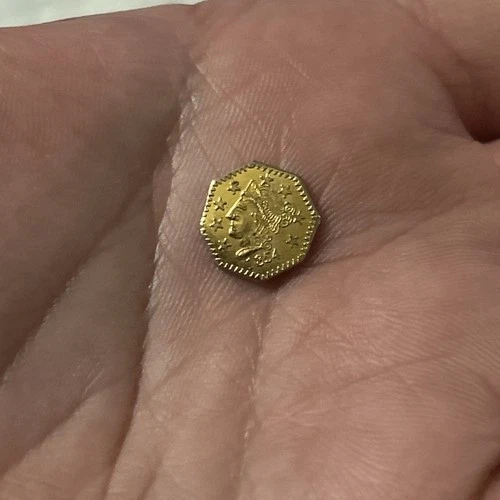 1854 California Gold Liberty 1/2 One Half Coin Token Amazing Condition! Rare!