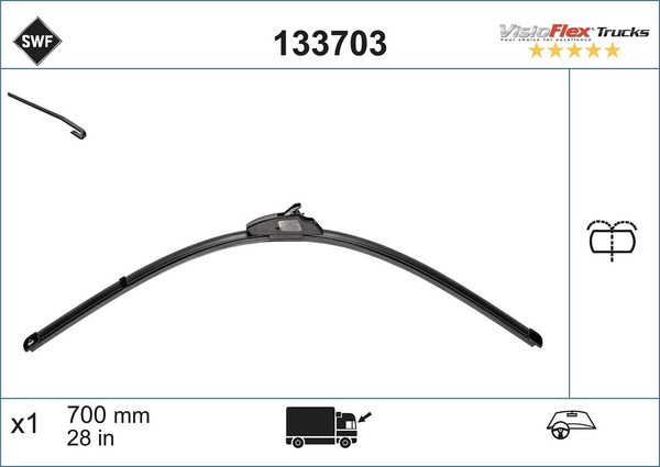 SWF Wischblatt Scheibenwischer Alternative Visioflex Trucks 133703 FüR Scania 2-image