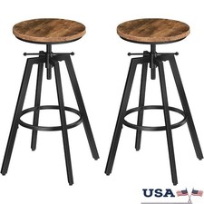 Height Adjustable Swivel Bar Stool, Counter Height Bar Stool Set of 2 Bar Stools