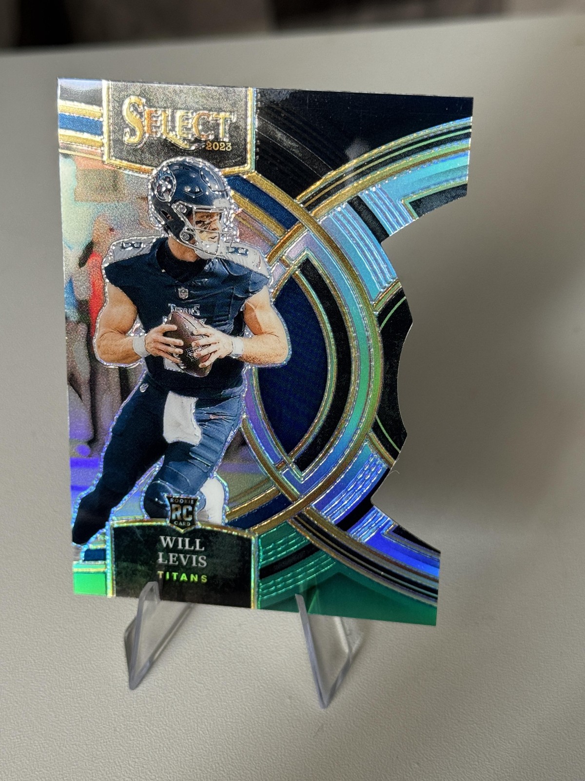 2023 Panini Select #148 Will Levis Black and Green Prizms Die Cuts Rookie Titans