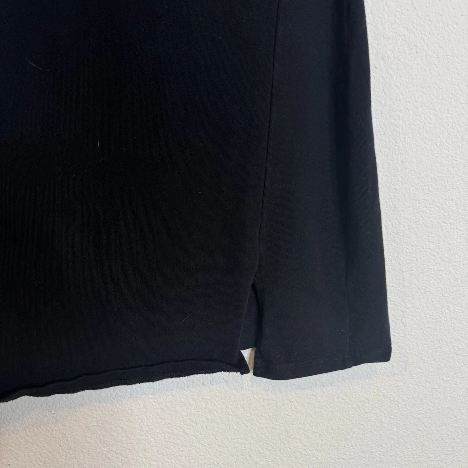 Brandy Melville black bodycon mini dress with slit one size small - Image 3 of 4