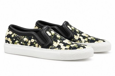 Givenchy City Court Floral Leather Slip-On Sneakers Women s EU 37 US 7