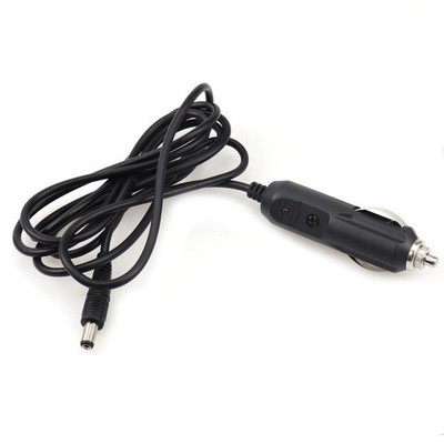 5,5x2,1mm DC Auto Stromkabel 12V 24V 1,6m schwarz für LED Leuchten und Geräte