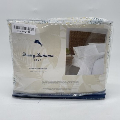 Tommy Bahama Set von Blättern, Baumwolle, Gelb, Königin