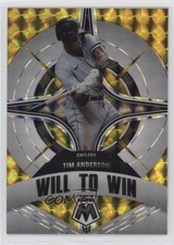 2022 Panini Mosaic Will to Win Reactive Yellow Prizm 61/99 Tim Anderson 0c2