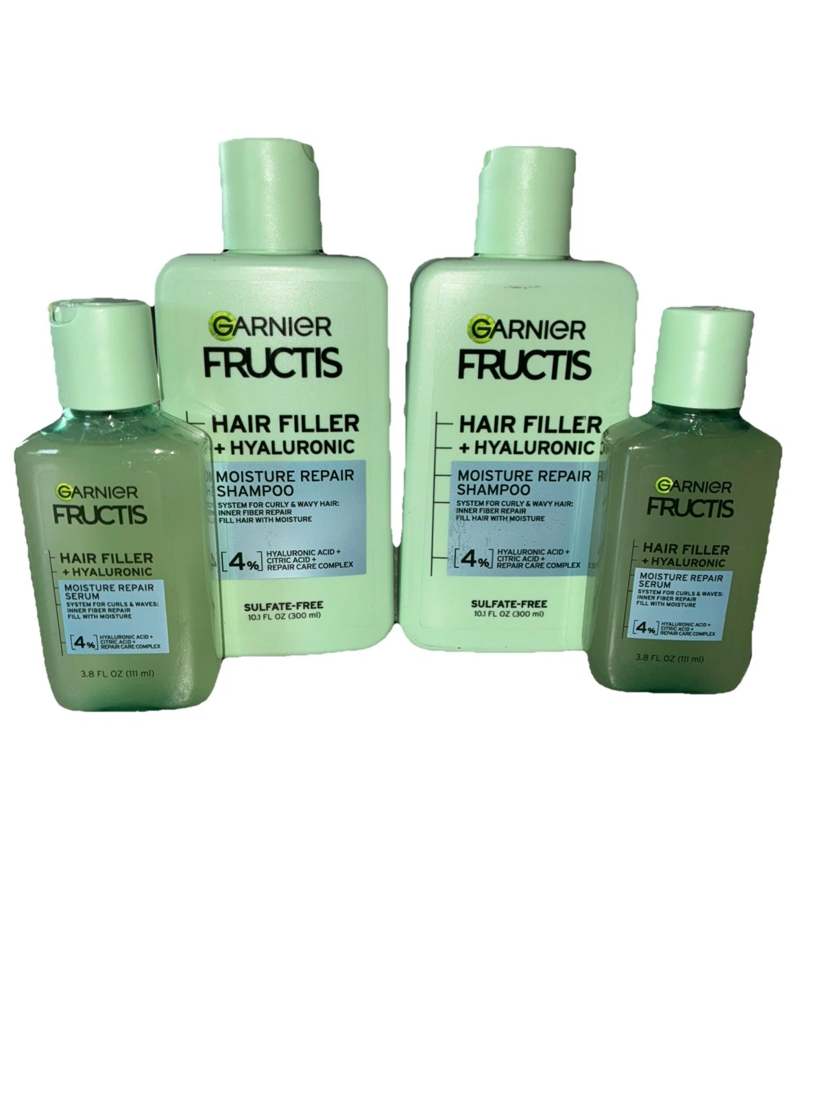 Garnier Fructis Hair Filler + Hyaluronic Moisture Repair Shampoos & Serums X2 Ea