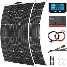 1200W Solar Panel Kit with Inverter & 40A Controller, 2x600W Flexible