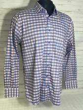 Twillory Shirt Mens 17 34 35 Pink Blue Check Performance Tailored Fit The Hustle