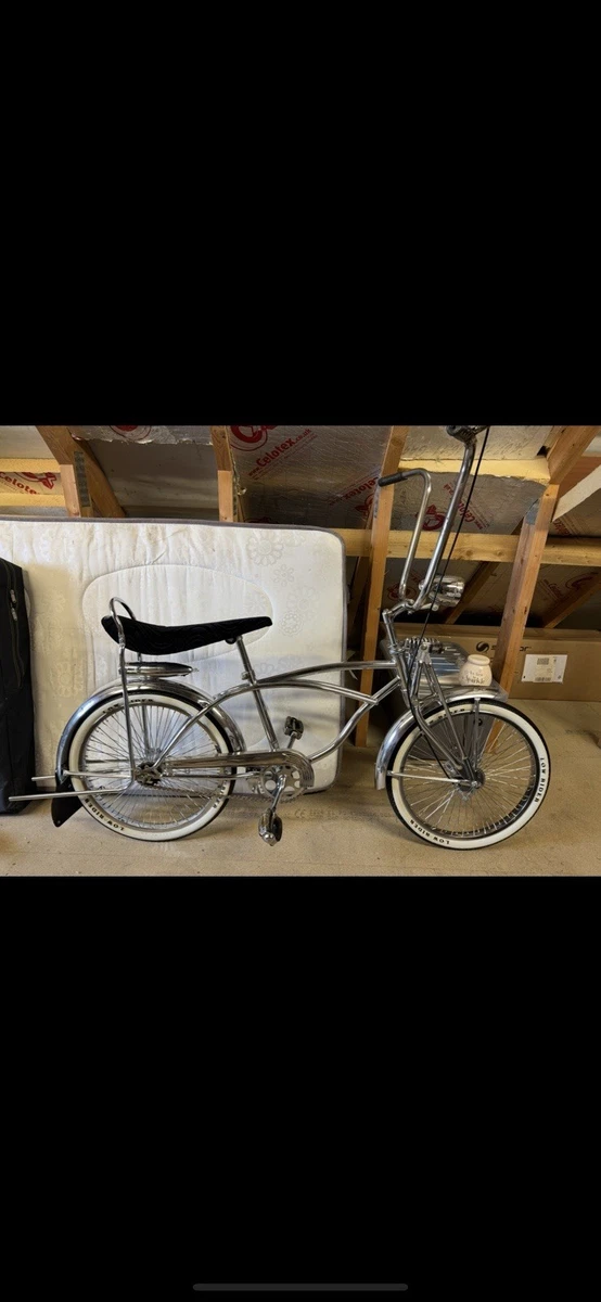 Pack Pédales Vintage Lowrider Chrome - Manivelle Torsadée 115mm - Pour Vélos Cruiser - Neuf