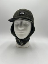 The North Face Kids L/G Fleece Trapper Hat Camo Ear Flap Winter Cap Green