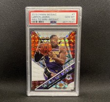 2019-20 Panini Mosaic #7 Lebron James PSA 10 Gem Mint Will To Win Mosaic Prizm