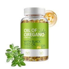 2 in 1 Oil of Oregano  Black Seed Softgels Count with Carvacrol,Immune Support