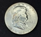 1952 P Franklin Half Dollar  90% Silver Looks Uncirculated Ungraded