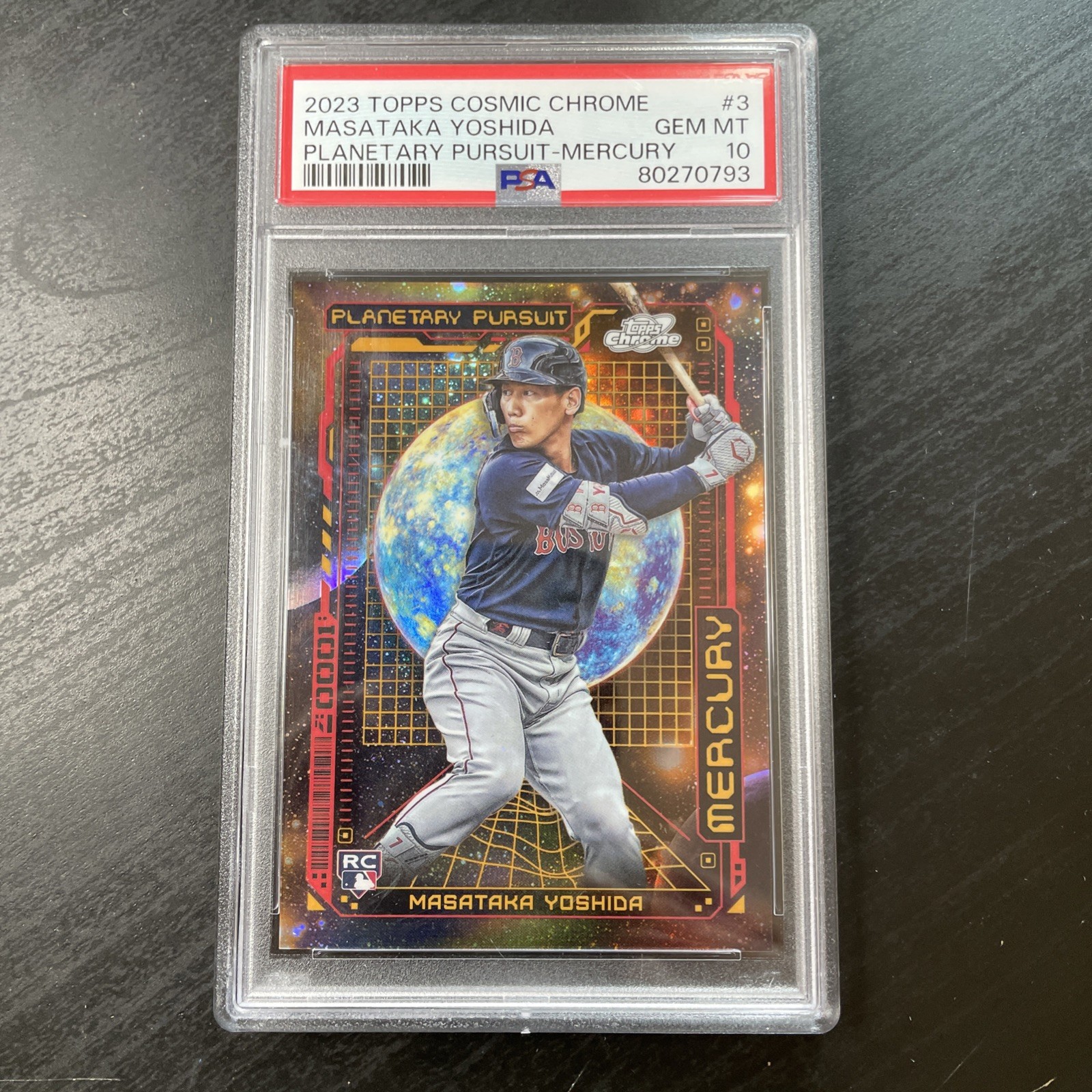 2023 Topps Cosmic Chrome Planetary Pursuit Mercury RC Masataka Yoshida PSA 10 SP