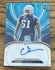 2021 Panini Spectra #248 Christian Barmore Neon Blue Rookie Auto #/50