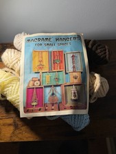 Vintage 1975~"Macrame Hangers for Small Spaces" #H-228 Booklet With Yarn