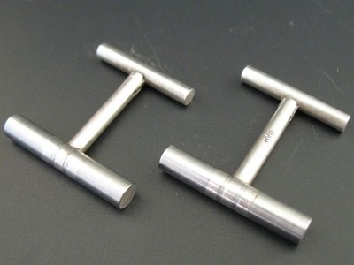 Manschettenknöpfe Silber 925 und Stahl Carl Dau Design