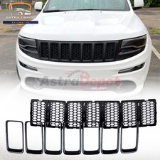 Honeycomb Mesh Grill Inserts Trim Cover For 2014-16 Jeep Grand Cherokee Srt Srt8
