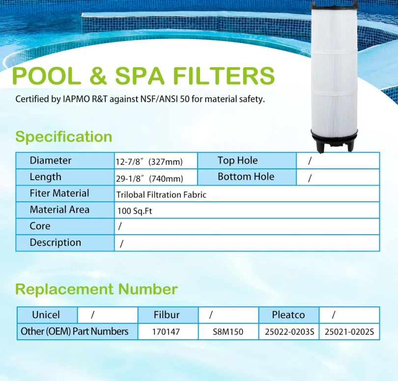 S8M150 System 3 Inner and Outer Cartridge, Replacement for Sta-Rite System 3 S8M - Image 2 of 4