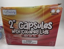 75  ARTCREATIVITY 2” Toy Capsules With Multi-Colored Lids-Vending & Party Favors