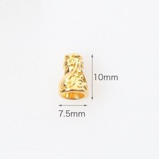 CraftCafe Brass Bead Caps 7.5x10mm, Pack of 4