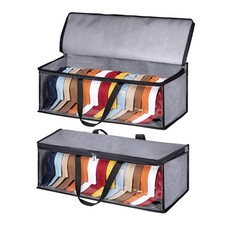 2 Pack Hat Storage Organizers with Handles Stackable Baseball Cap Holders